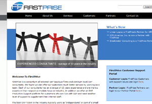 Gold level SAP service partner, design Firstprise - SAP consulting, complete web design, logo consultation, SEO