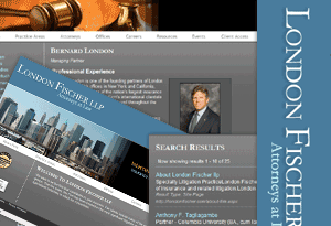 London Fisher LLP: NY-NJ-LA law firm, web development, design London Fischer - insurance law & litigation, web design, custom content management system